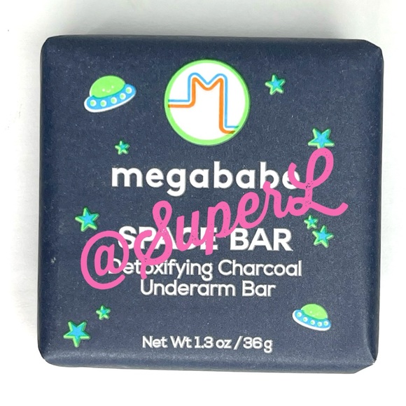 5/$15 NEW megababe Space Bar Detoxifying Charcoal Underarm Bar Cleansing Soap - Picture 1 of 8